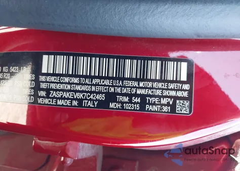 2019 Alfa Romeo Stelvio Quadrifoglio Awd from USA, damaged, VIN ZASPAKEV6K7C42465